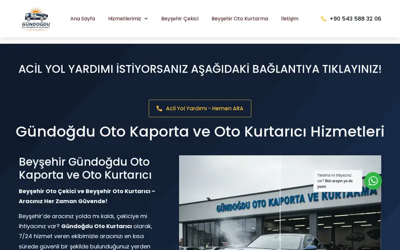Gündoğdu Oto ana sayfası