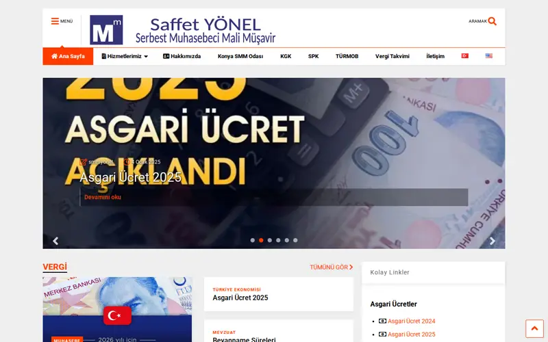 SMMM Saffet Yönel ana sayfası