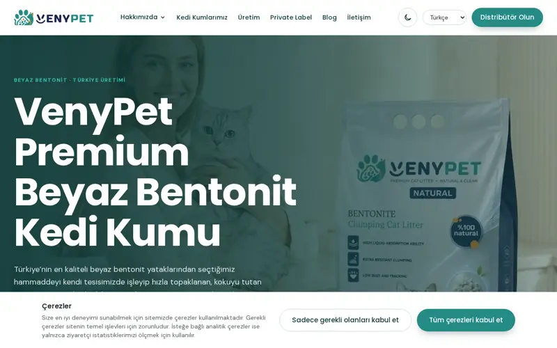 VenyPet ana sayfası